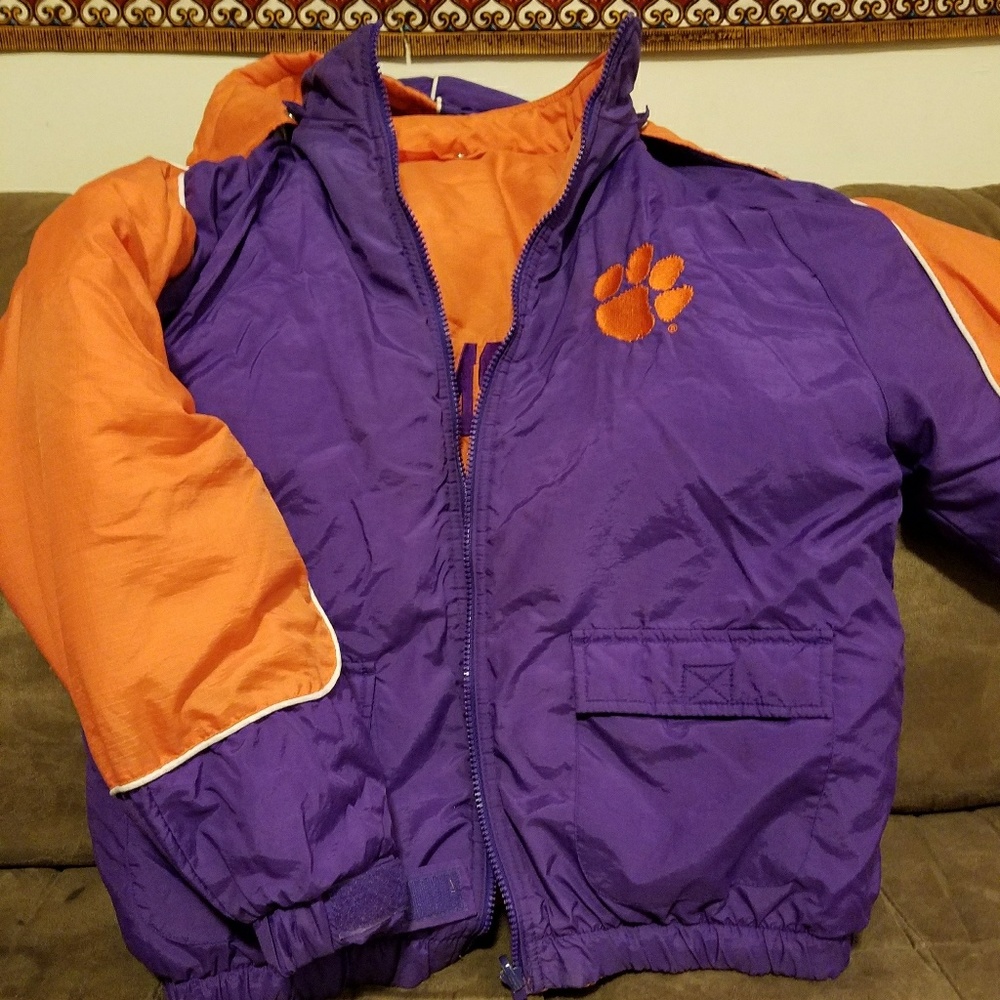 Clemson fully reversible heavy winter coat